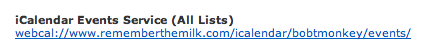 iCalendar URL