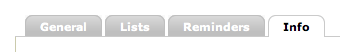 Info tab