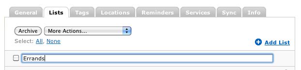 Adding a list