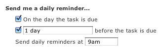 Daily reminders