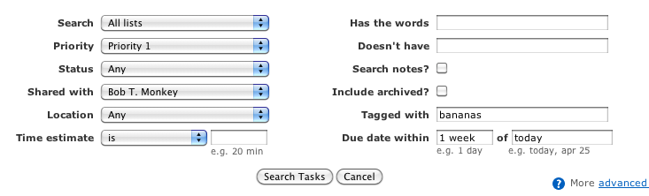 Advanced search