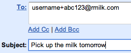 Example email
