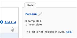 List Settings