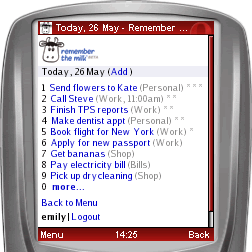 Remember The Milk mobile version